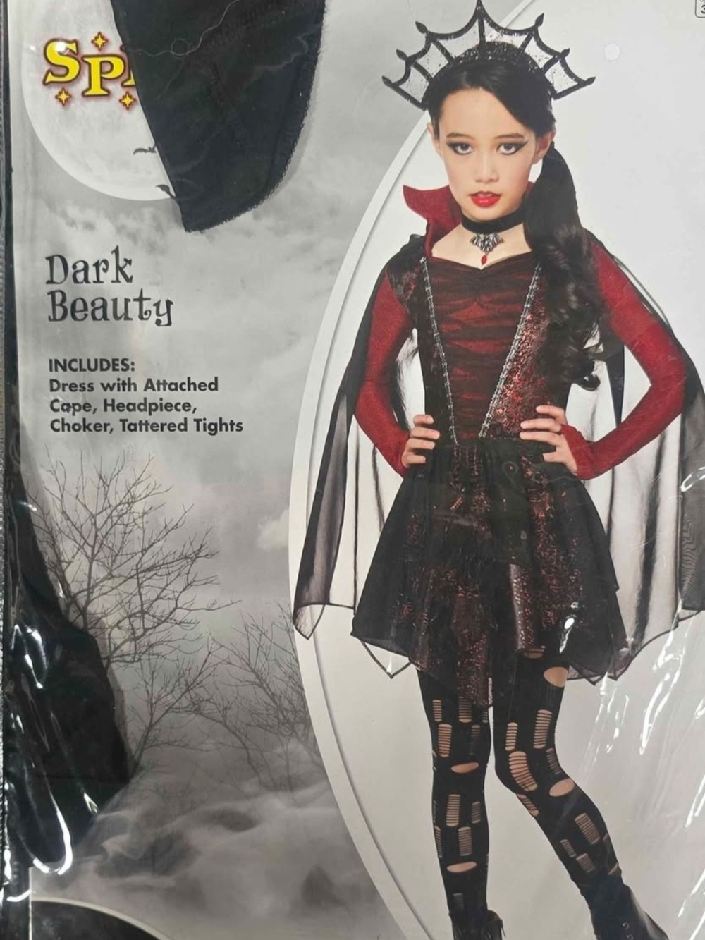 Spirit Dark Beauty Girls Costume - Black & Red